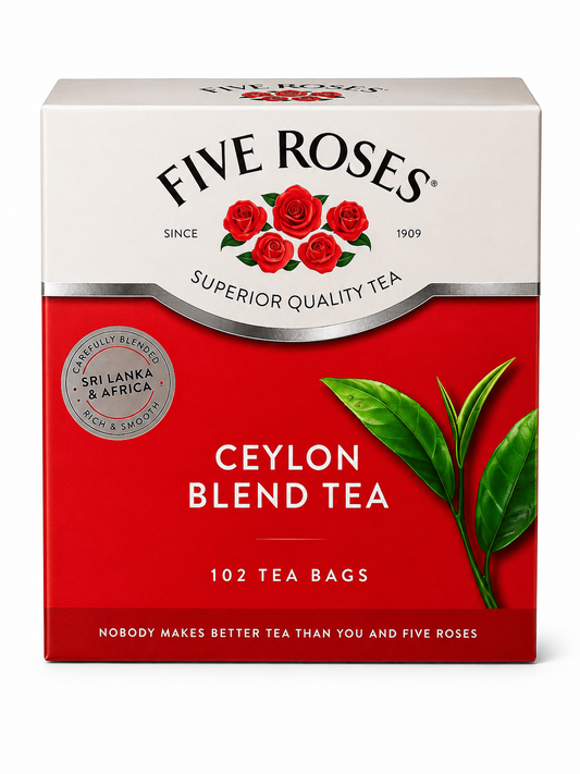5 Roses Ceylon Blend Tea 102 Teabags (RED)