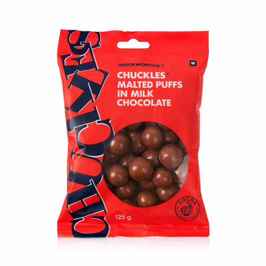 Chuckles Malted Puffs in Milk Chocolates 125g
